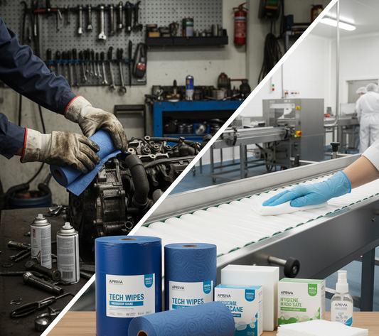 Czyściwa przemysłowe – co wybrać do warsztatu, a co do produkcji spożywczej?