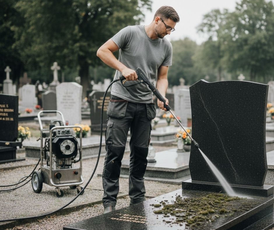 Jak wyczyścić nagrobek? Praktyczny poradnik z wykorzystaniem myjki i chemii