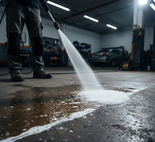 Tłuste plamy w warsztacie lub garażu – czym je usunąć bez szkody dla powierzchni?