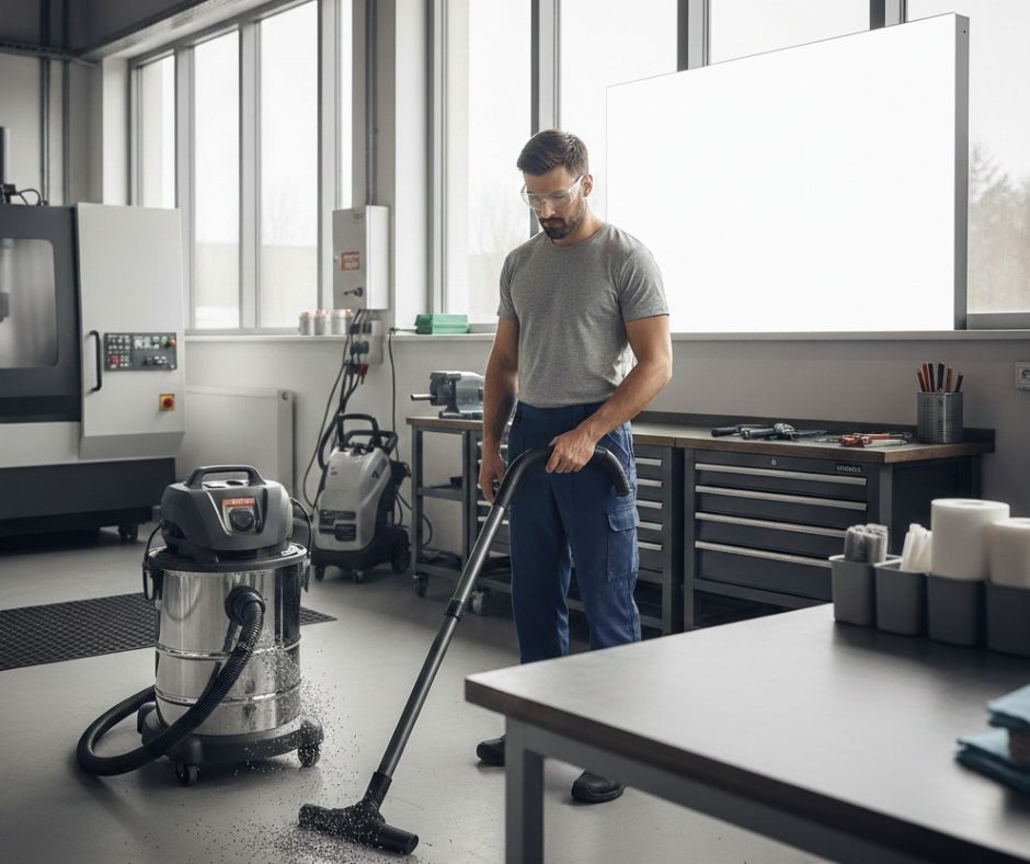 Jak utrzymać czystość w warsztacie – odkurzacze i czyściwa w praktyce